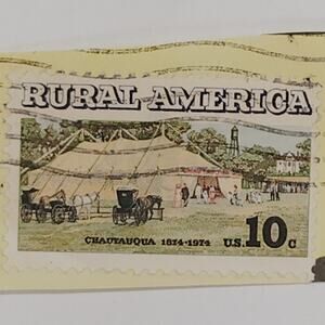 1974 Chautauqua Institution Centennial, Used Single 10¢ Rural America Series
